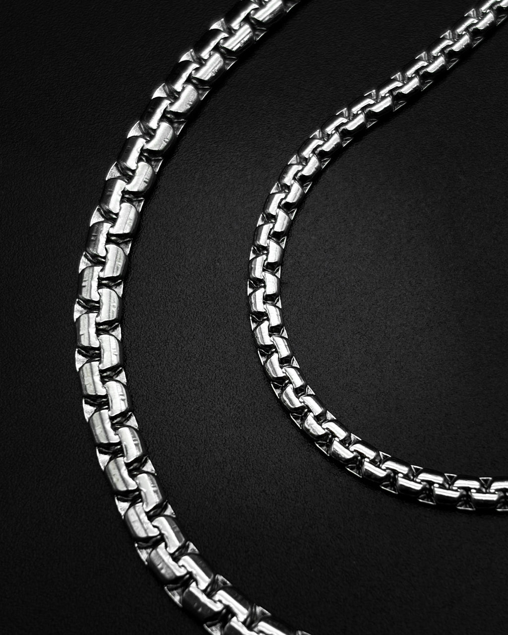 Stainless steel flat box chain