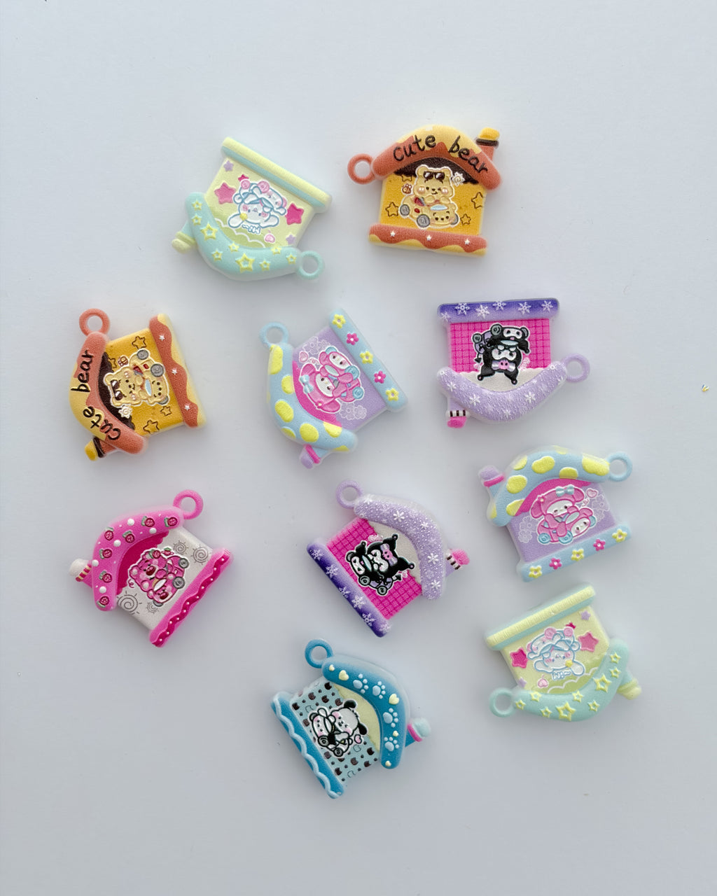 35.0 fancy acrylic beads - 10 pc