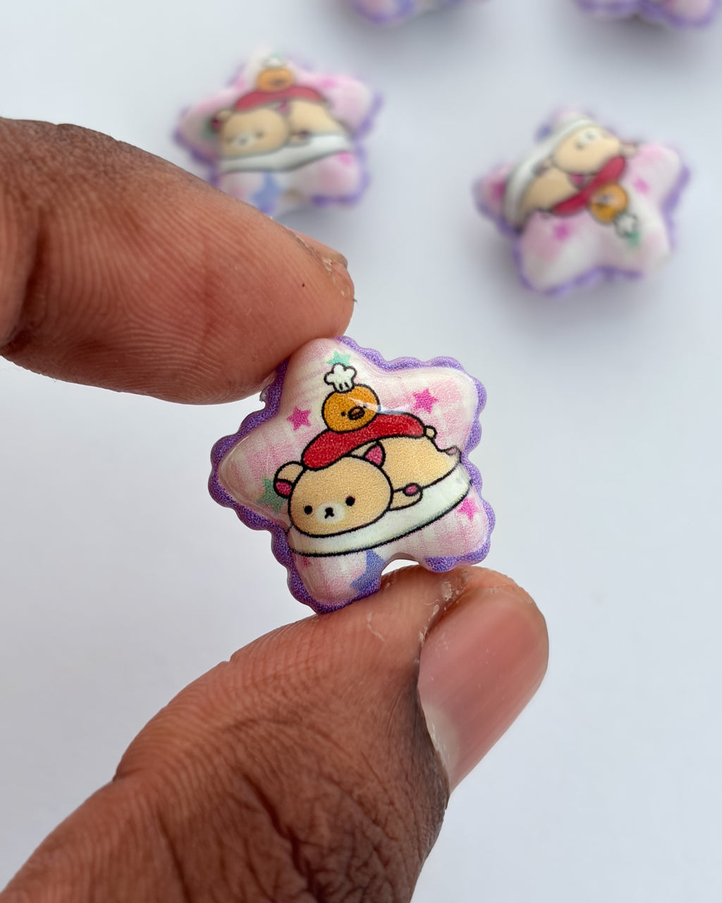 17.0 fancy acrylic beads - 10 pc