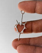 Heart spike Charm - 10 pc