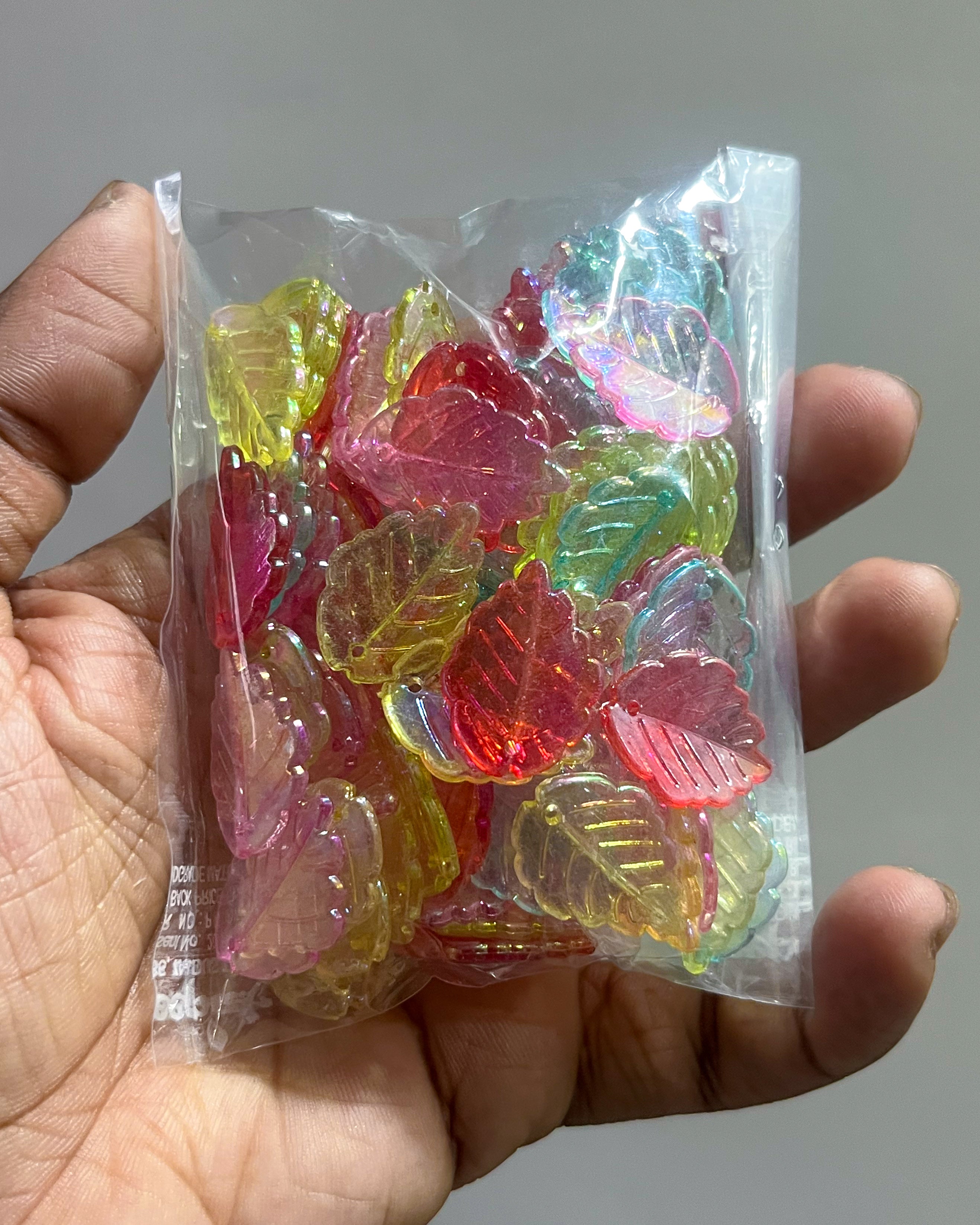 Big leaf beads - 50 grams