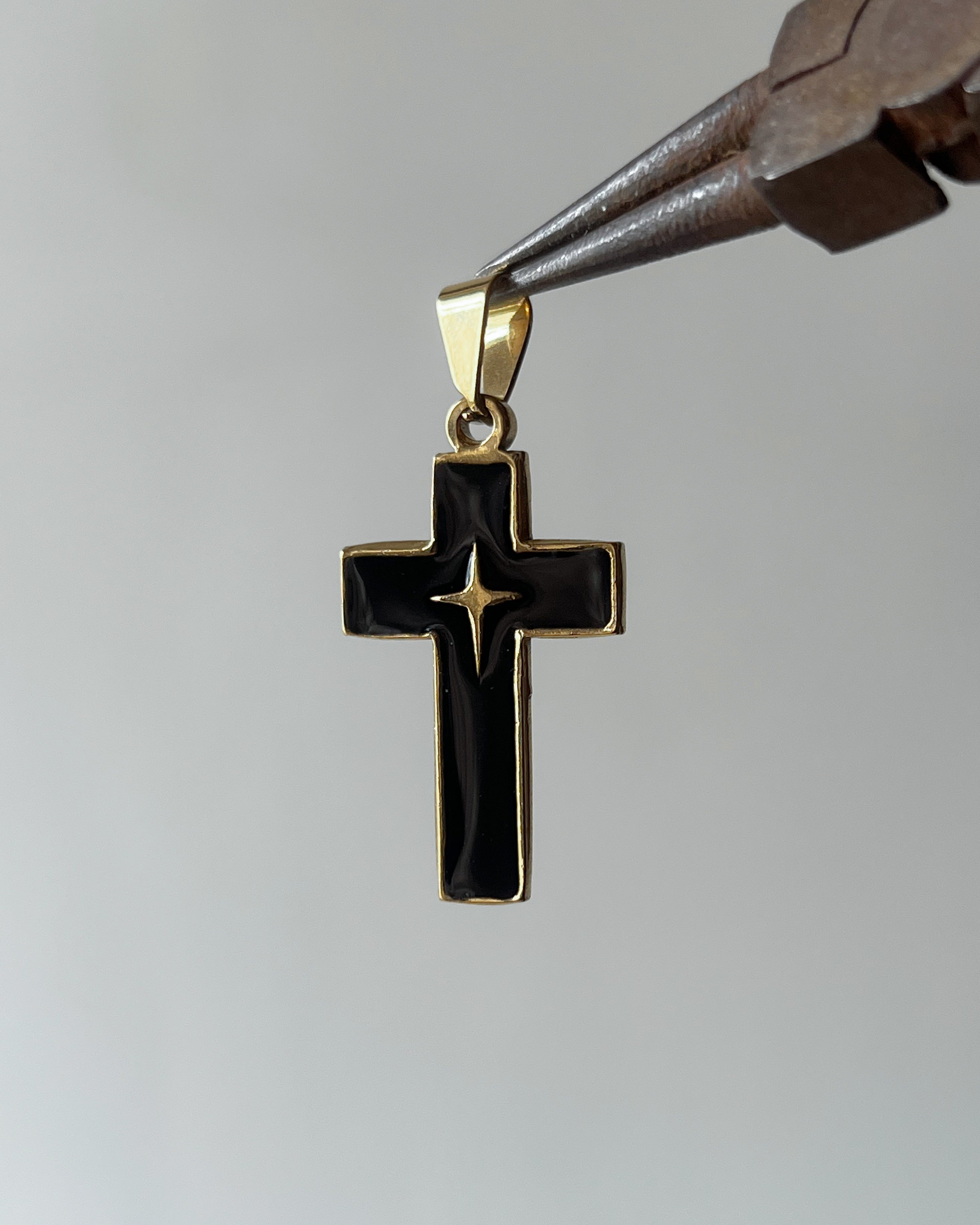 Cross bling Gold charm