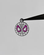 Pink spider charm - 10 pc