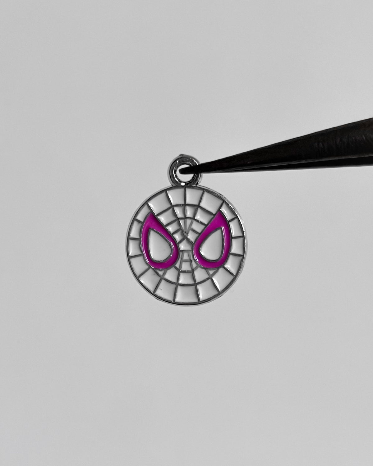 Pink spider charm - 10 pc