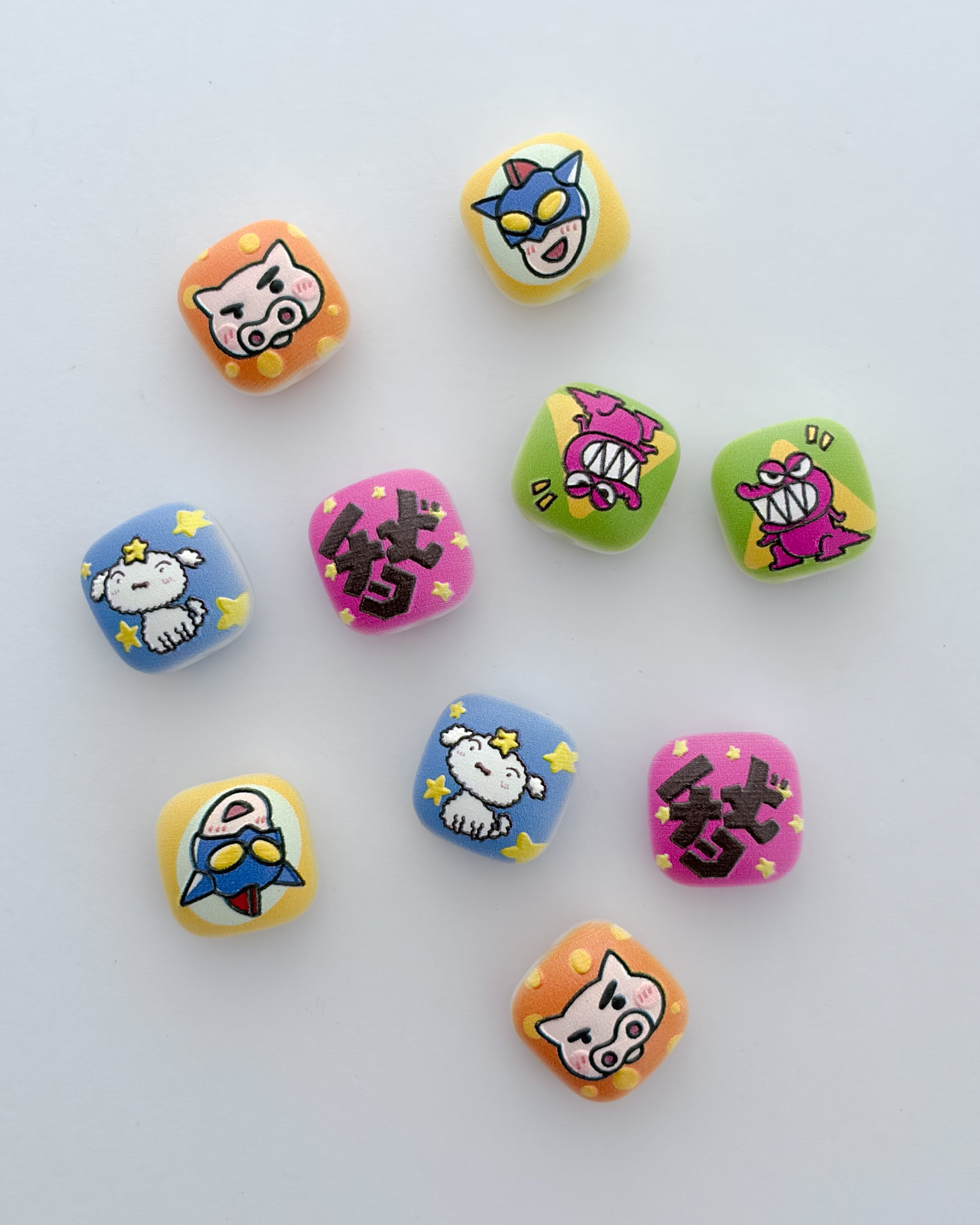 21.0 fancy acrylic beads - 10 pc
