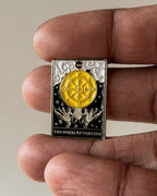 “The wheel of fortune” Tarot card charm - 1 pc