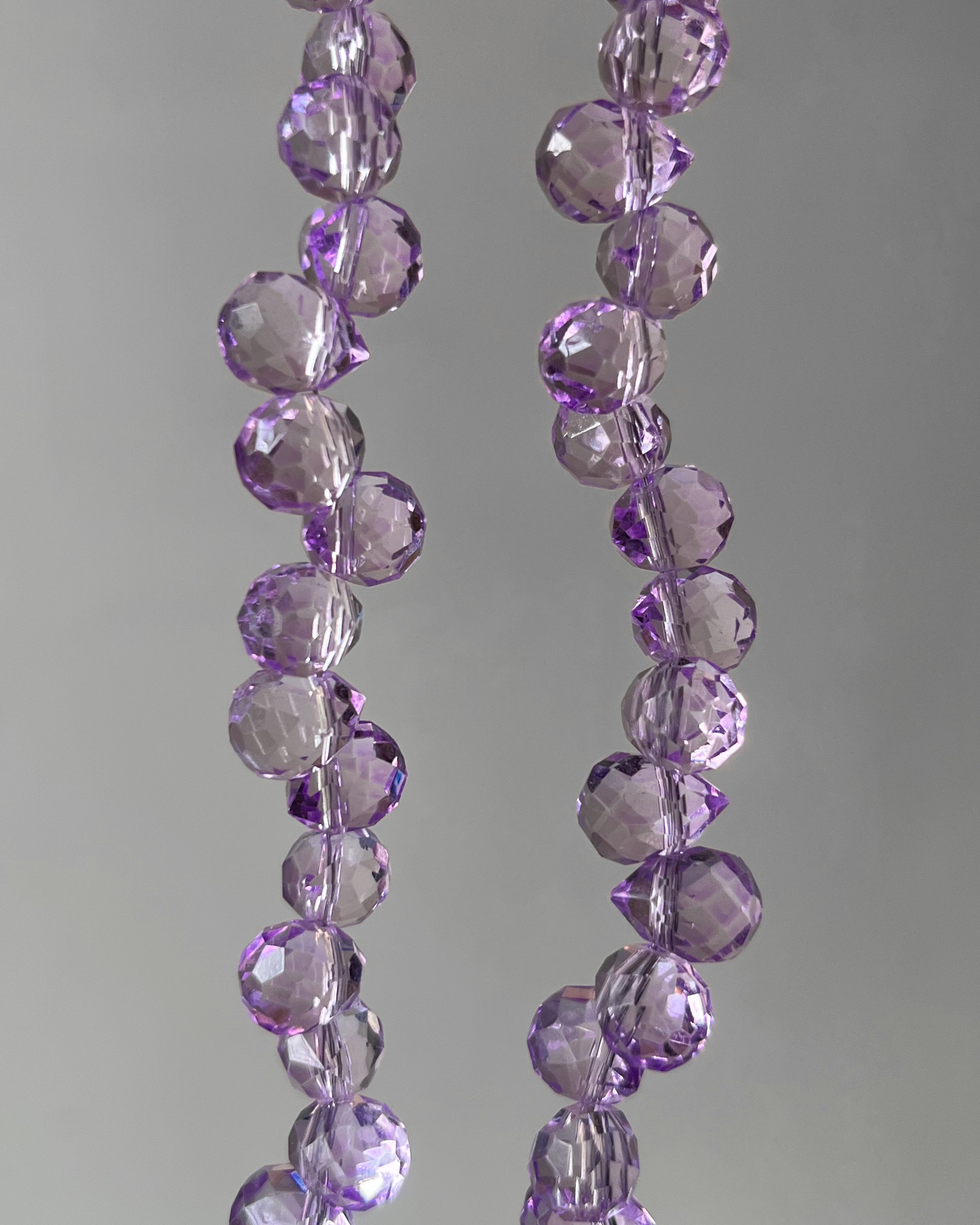 Purple Drop Crystal - 80-90 beads