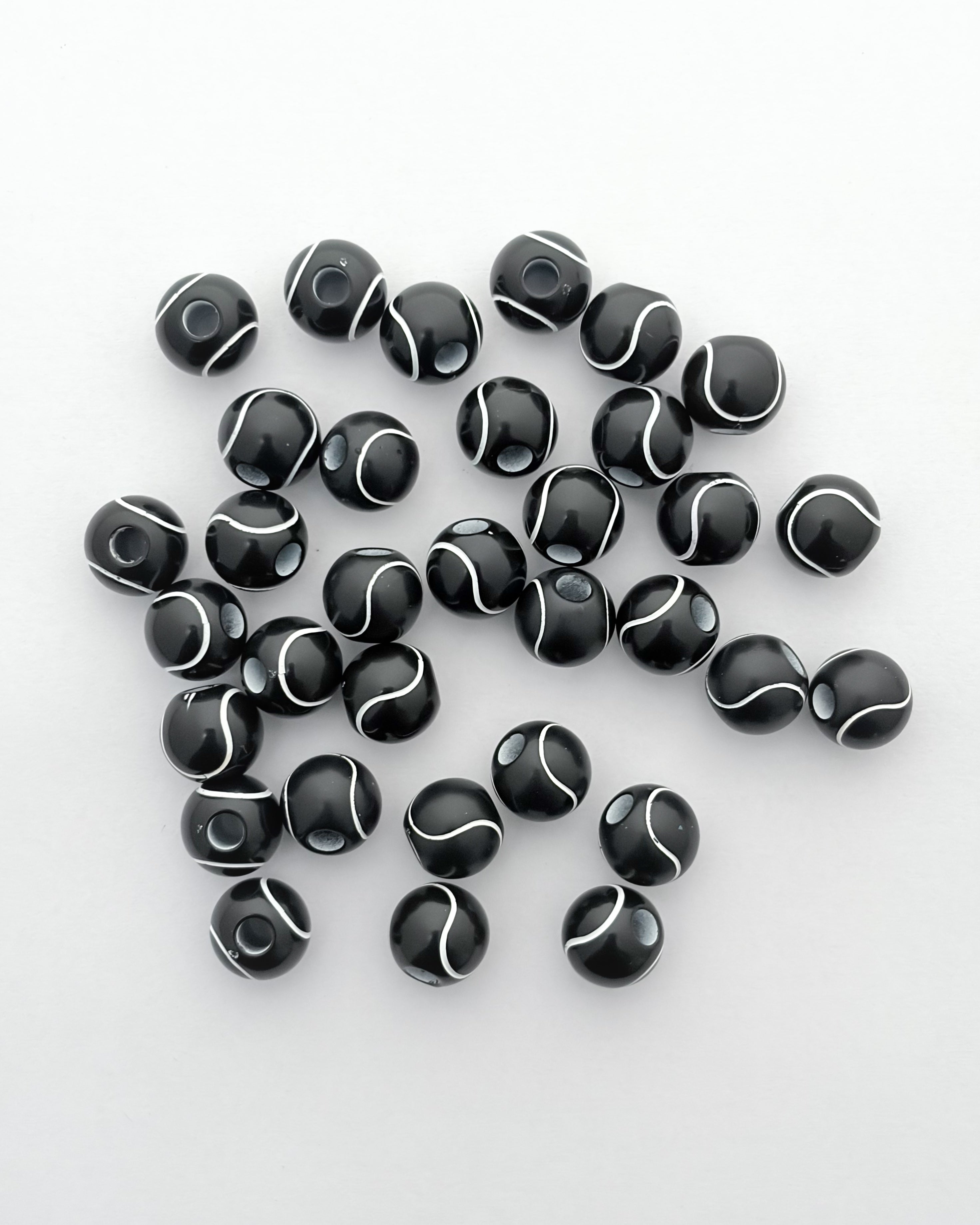 Tennis ball beads - 25 grams