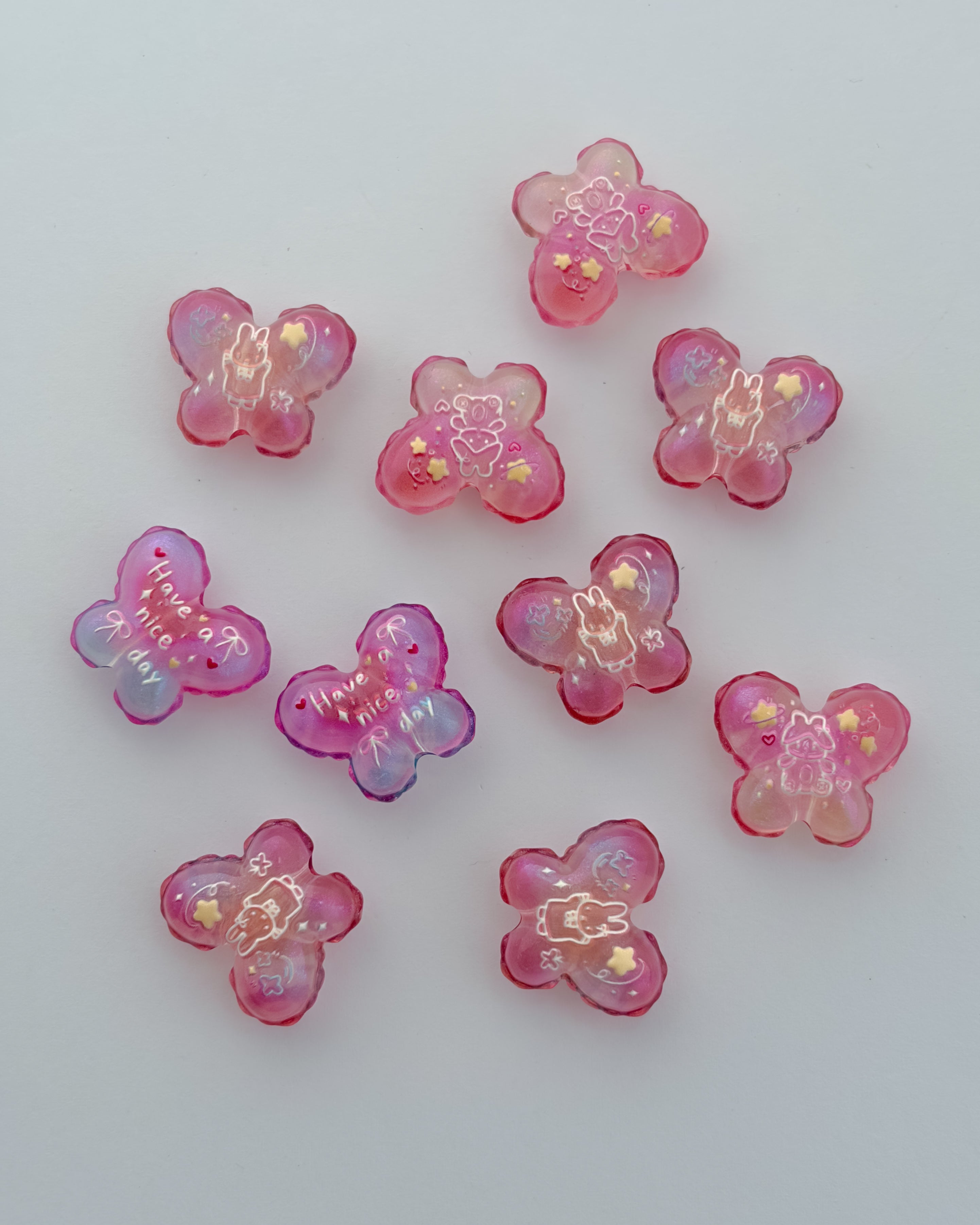 5.0 fancy acrylic beads - 10 pc