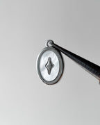 Oval star charm- 3 pc