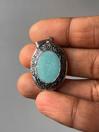 Blue Oval open heart - 6 pc