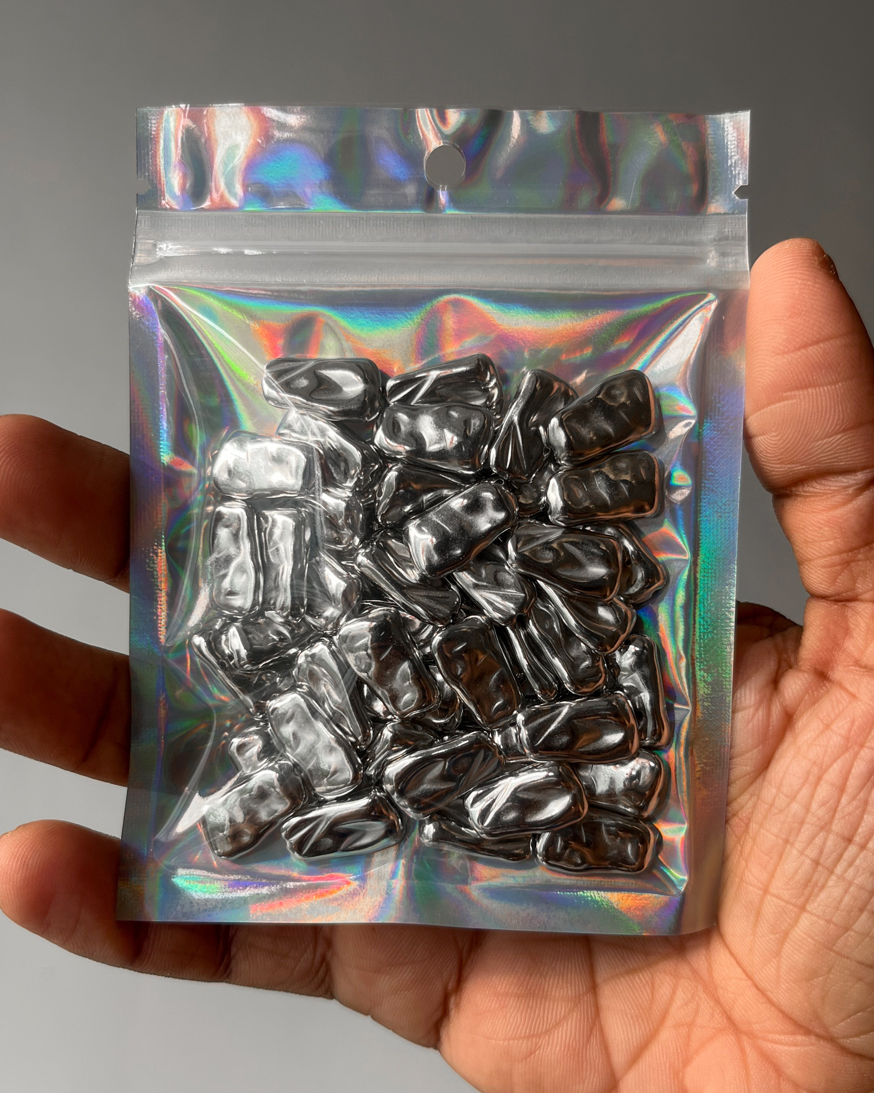 7. New metallic cab beads  - 25 grams
