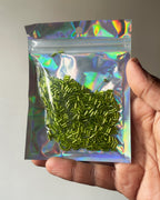 Light Green pipe beads - 20 grams