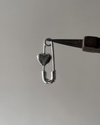 Heart pin charm - 10 pc