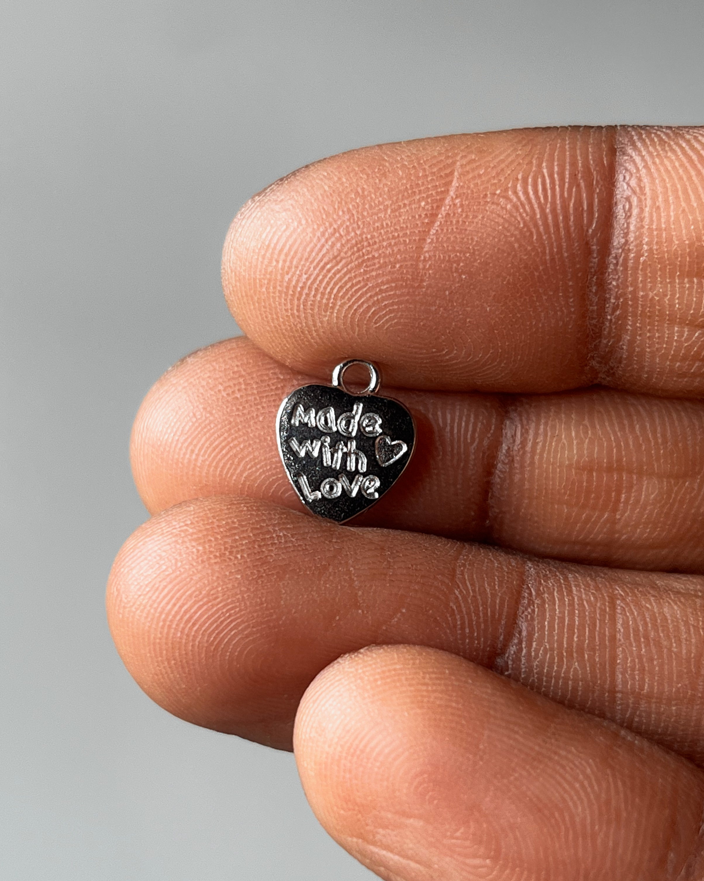 Made with love charm- 10 pc