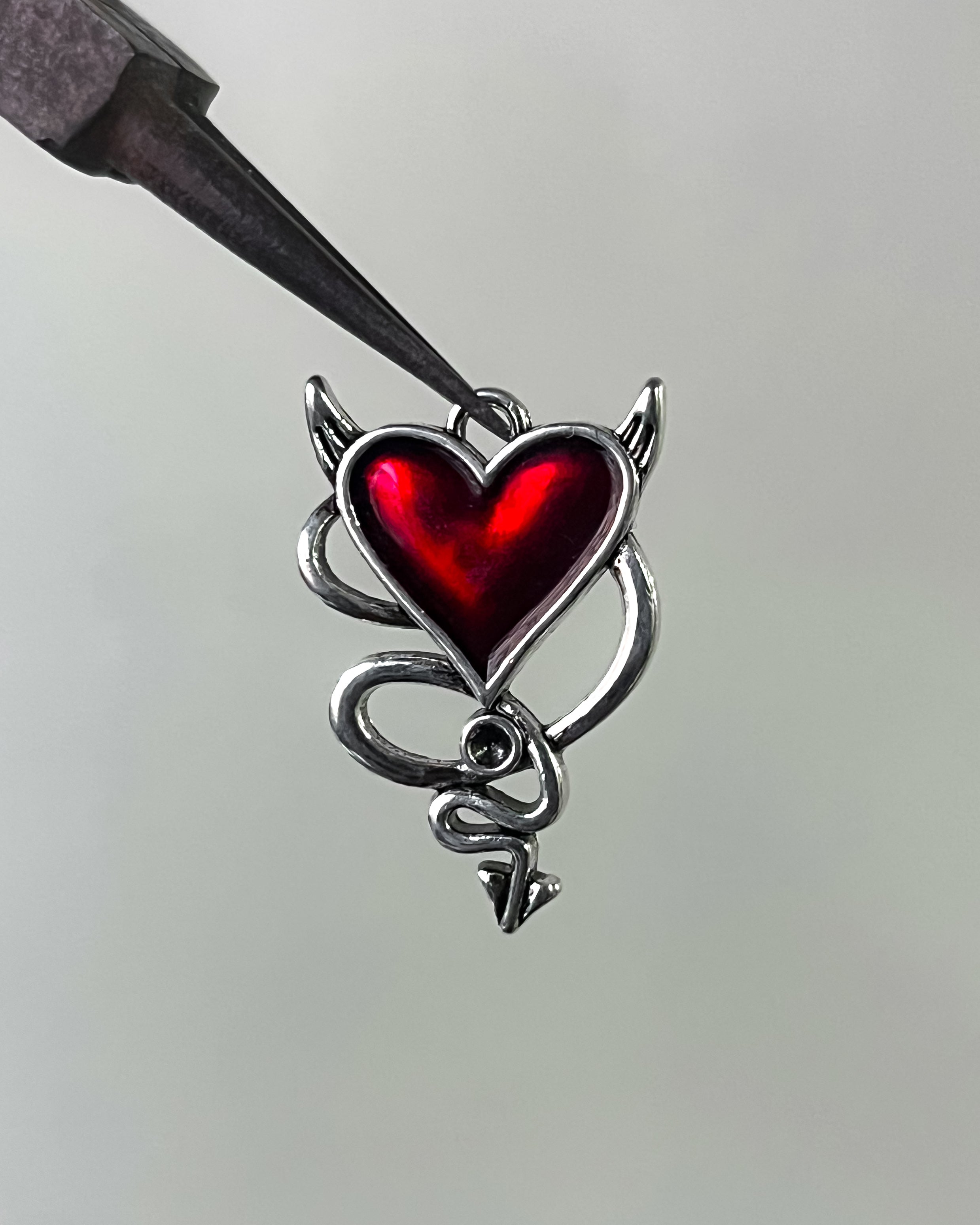 Devil heart charm