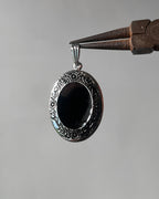 Black Oval open heart - 6 pc