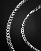 Stainless steel flat Cuban link chain