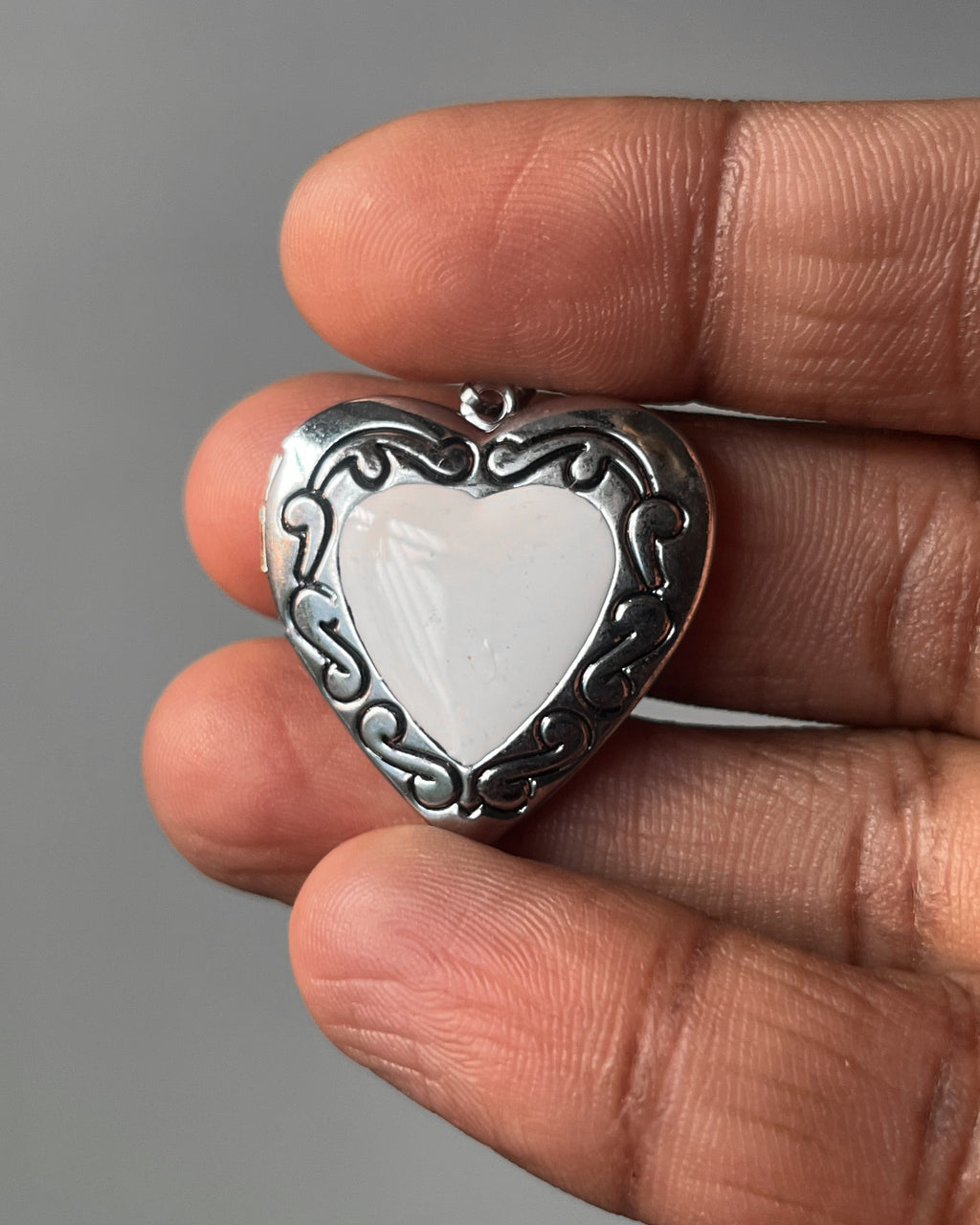 White Heart open heart - 6 pc