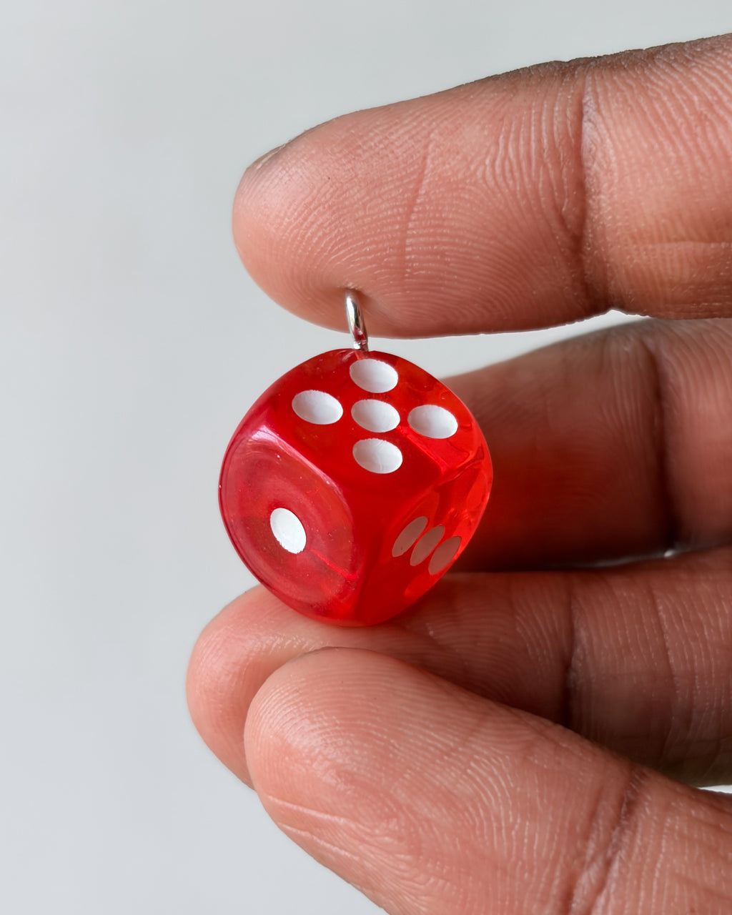 Red dice charm - 10 pc