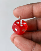 Red dice charm - 10 pc