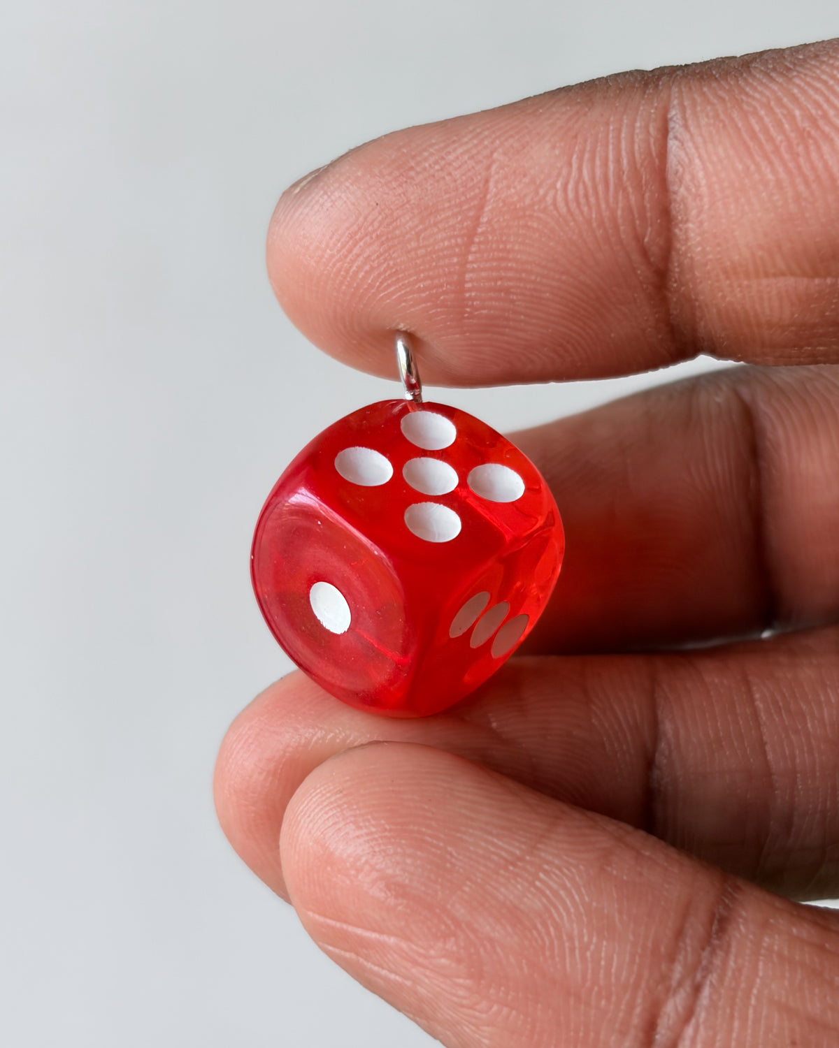 Red dice charm - 10 pc