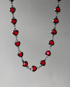 Red heart link chain - 1 meter