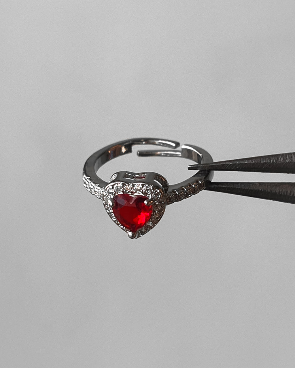 Heart sword couple ring