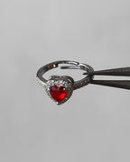 Heart sword couple ring