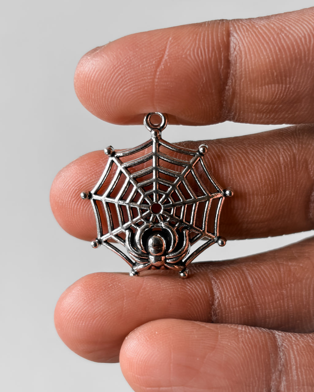 Spider with web charm - 10 pc