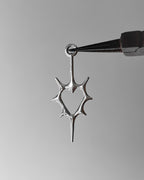 Heart spike Charm - 10 pc