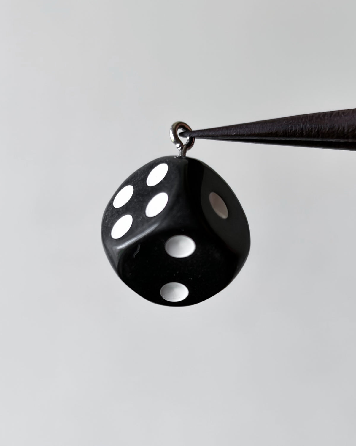 Black dice charm - 10 pc
