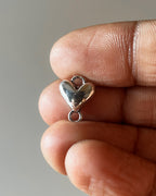 2.0 Heart connector charm - 10 pc