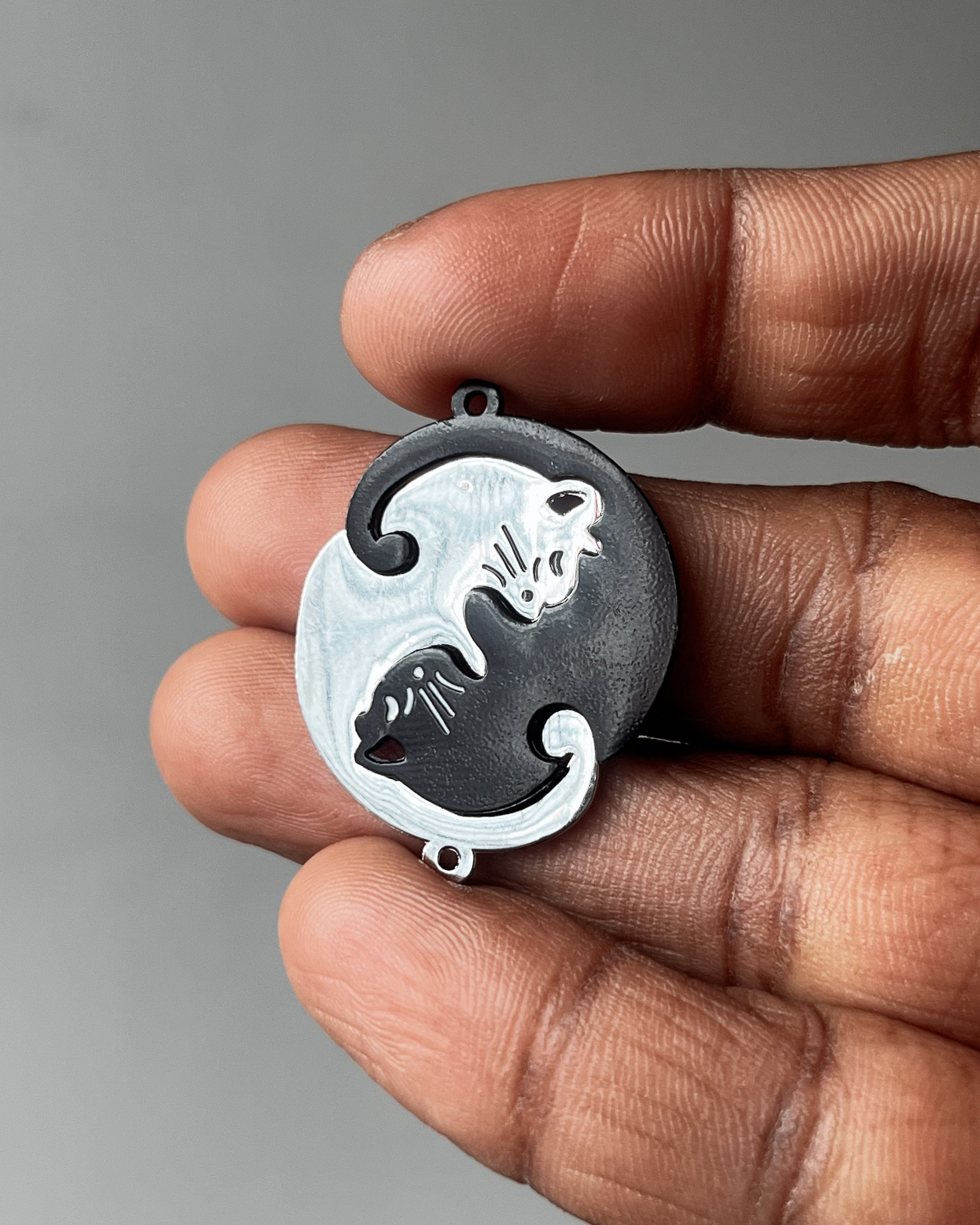 Cat couple charm