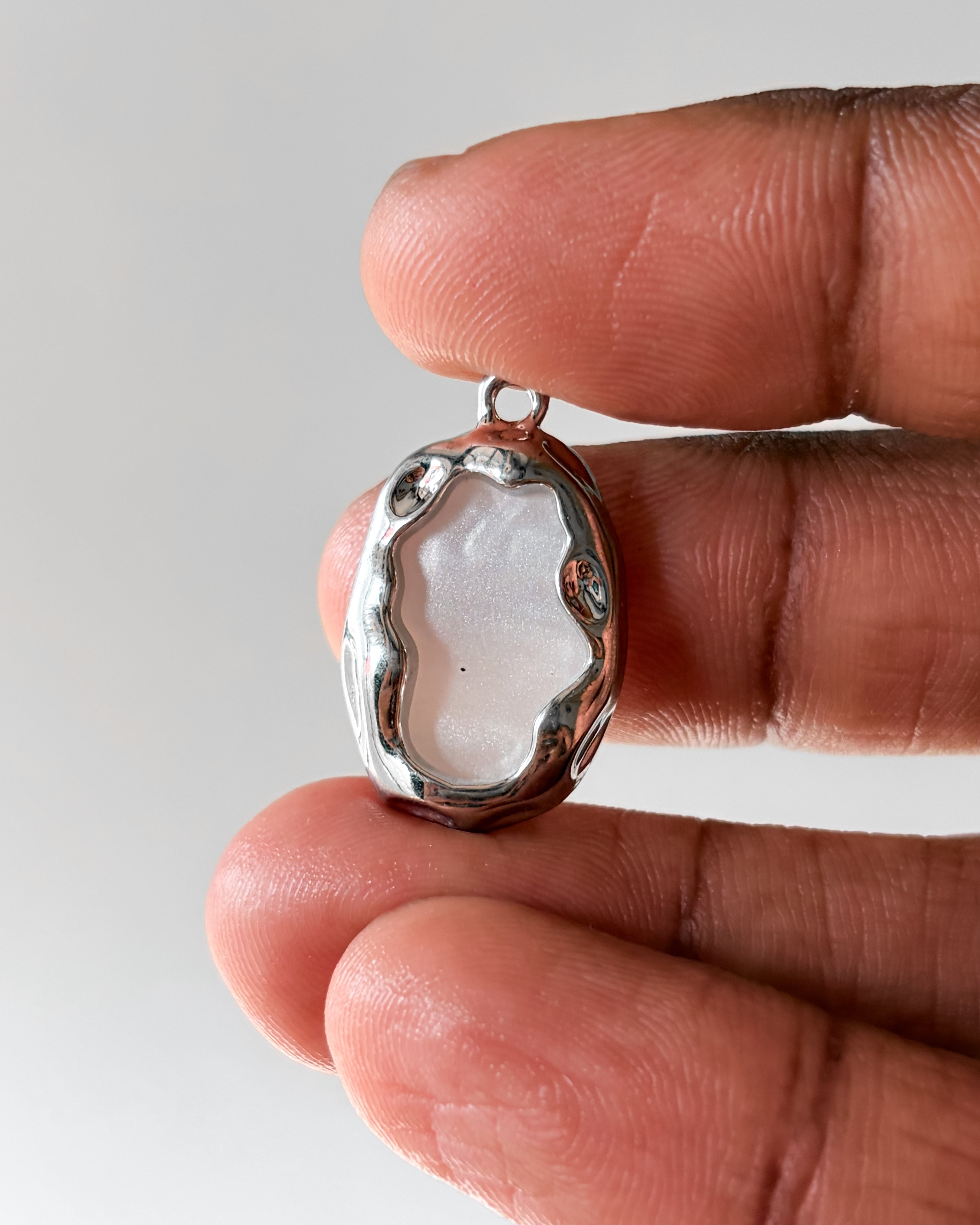 Uneven opal charm - 3 pc