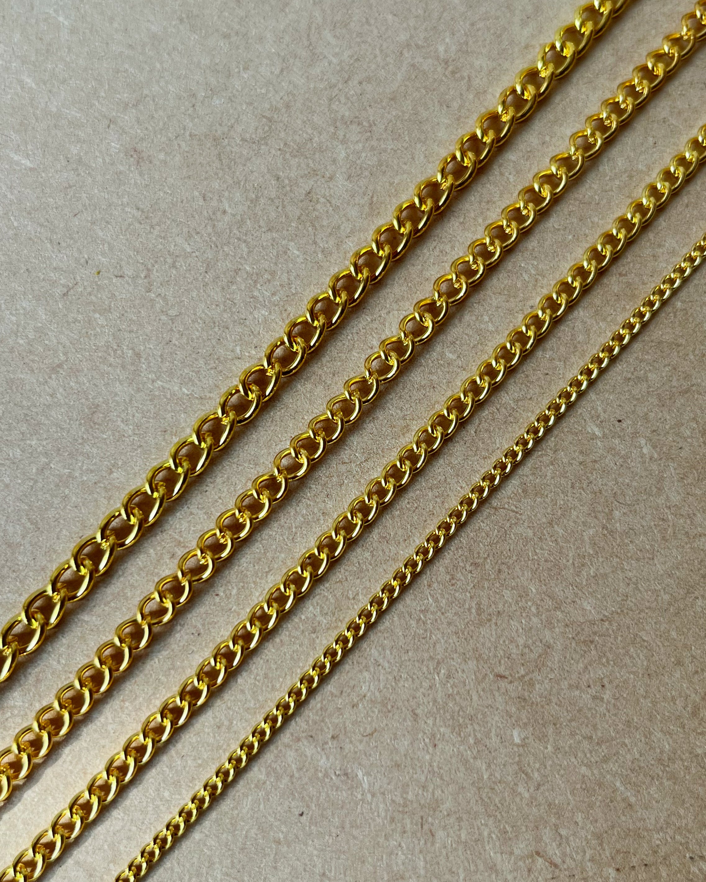 Gold brass Link chain - 5 meter