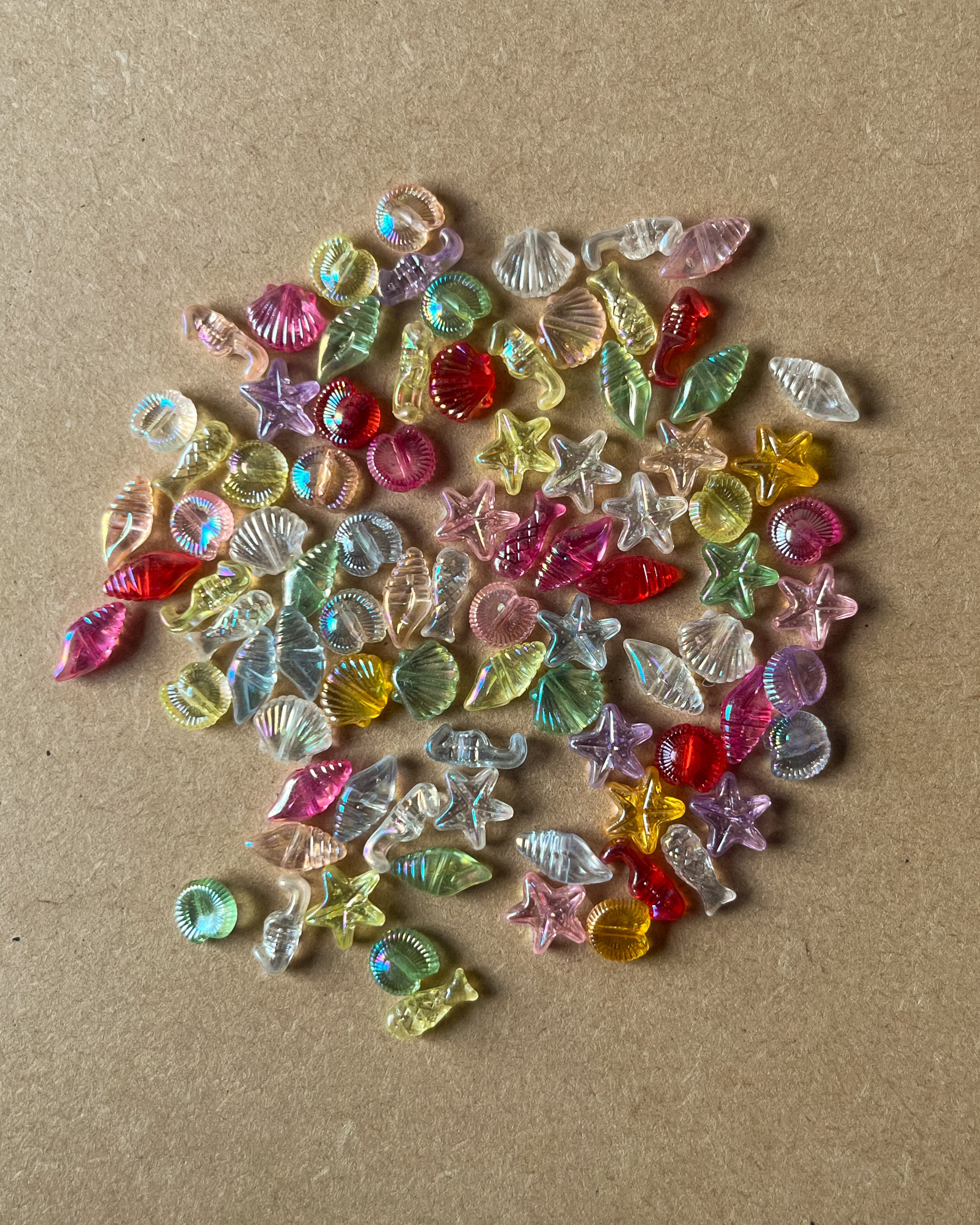 Mix sea theme beads - 50 grams