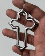Cross carabiner keychain