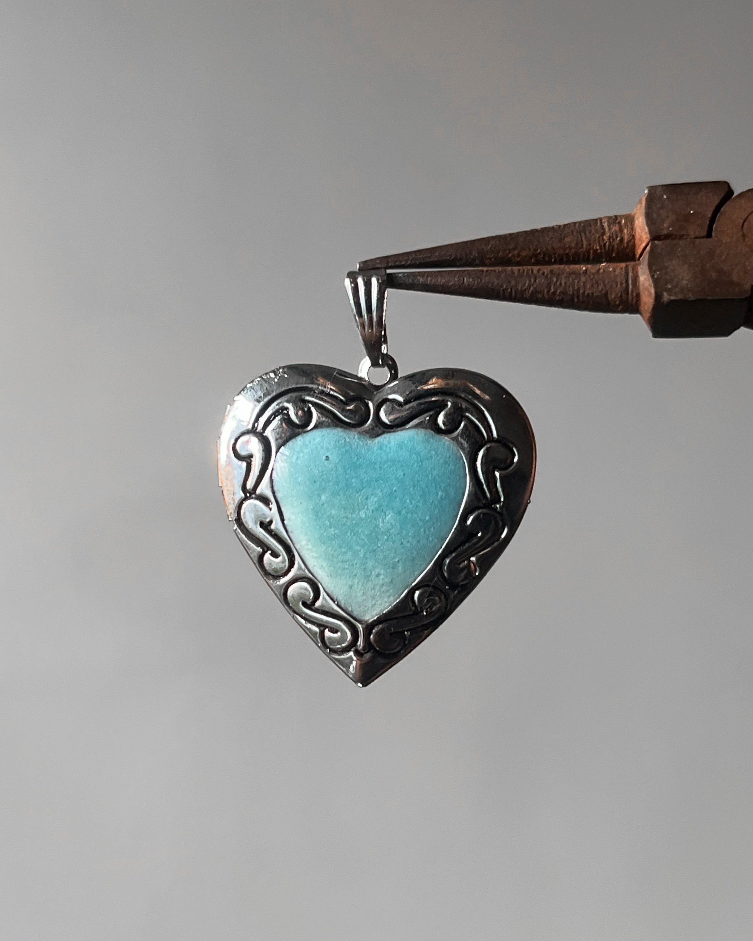 Blue Heart open heart - 6 pc