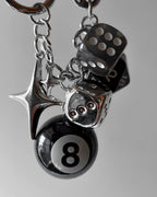 8 Ball Dice keychain