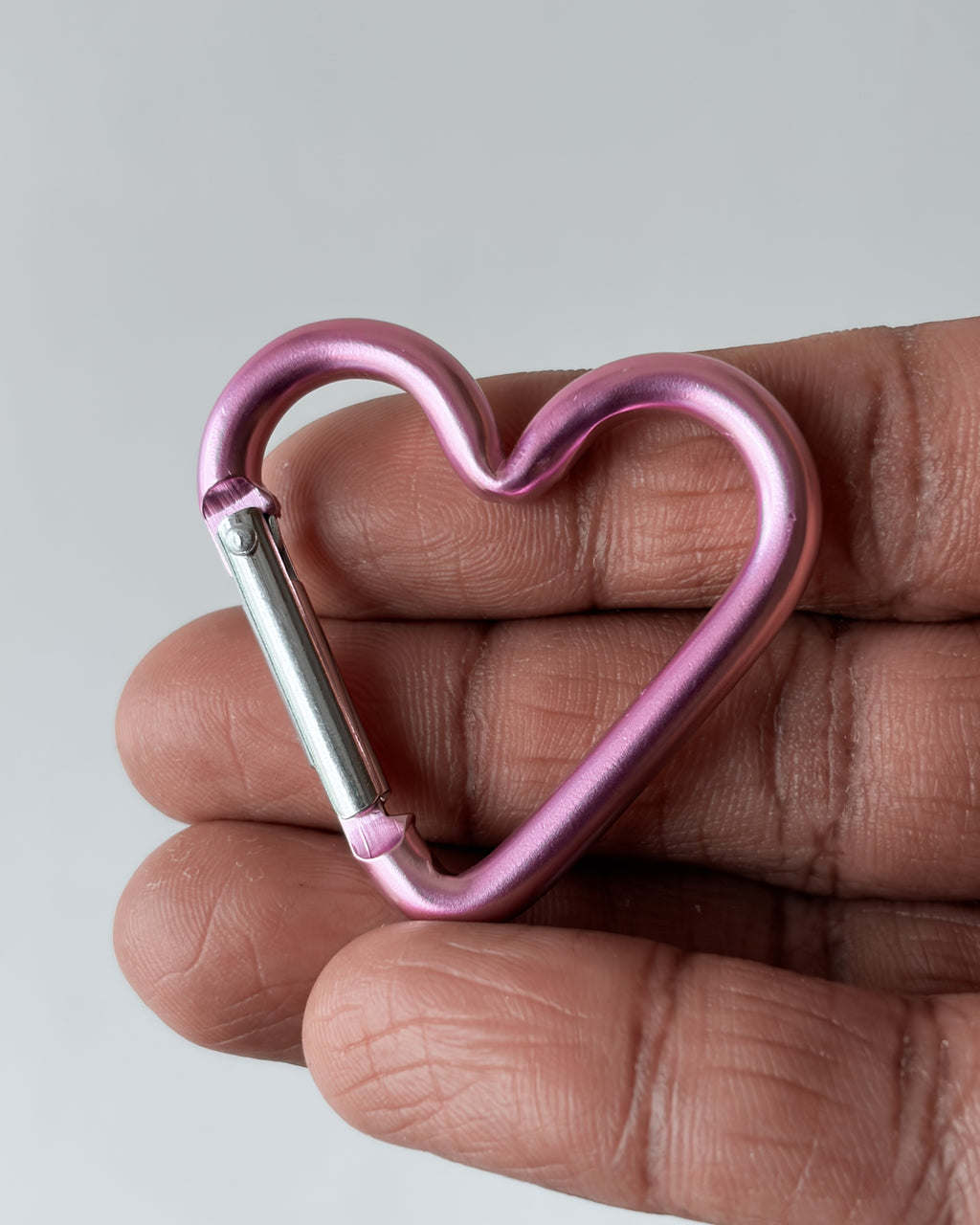 Pink heart carabiner - 10 pc