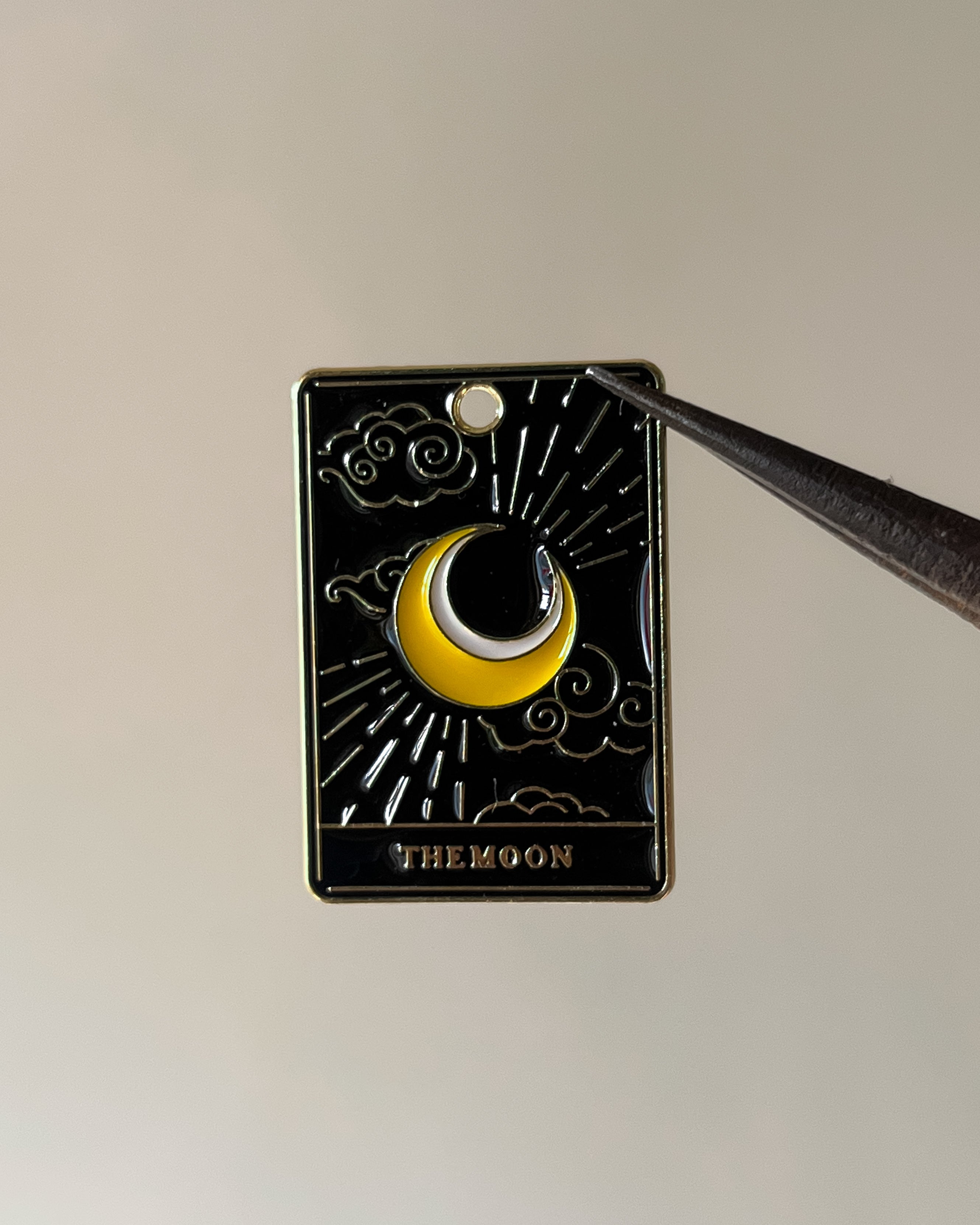 “The moon” Tarot card charm - 1 pc