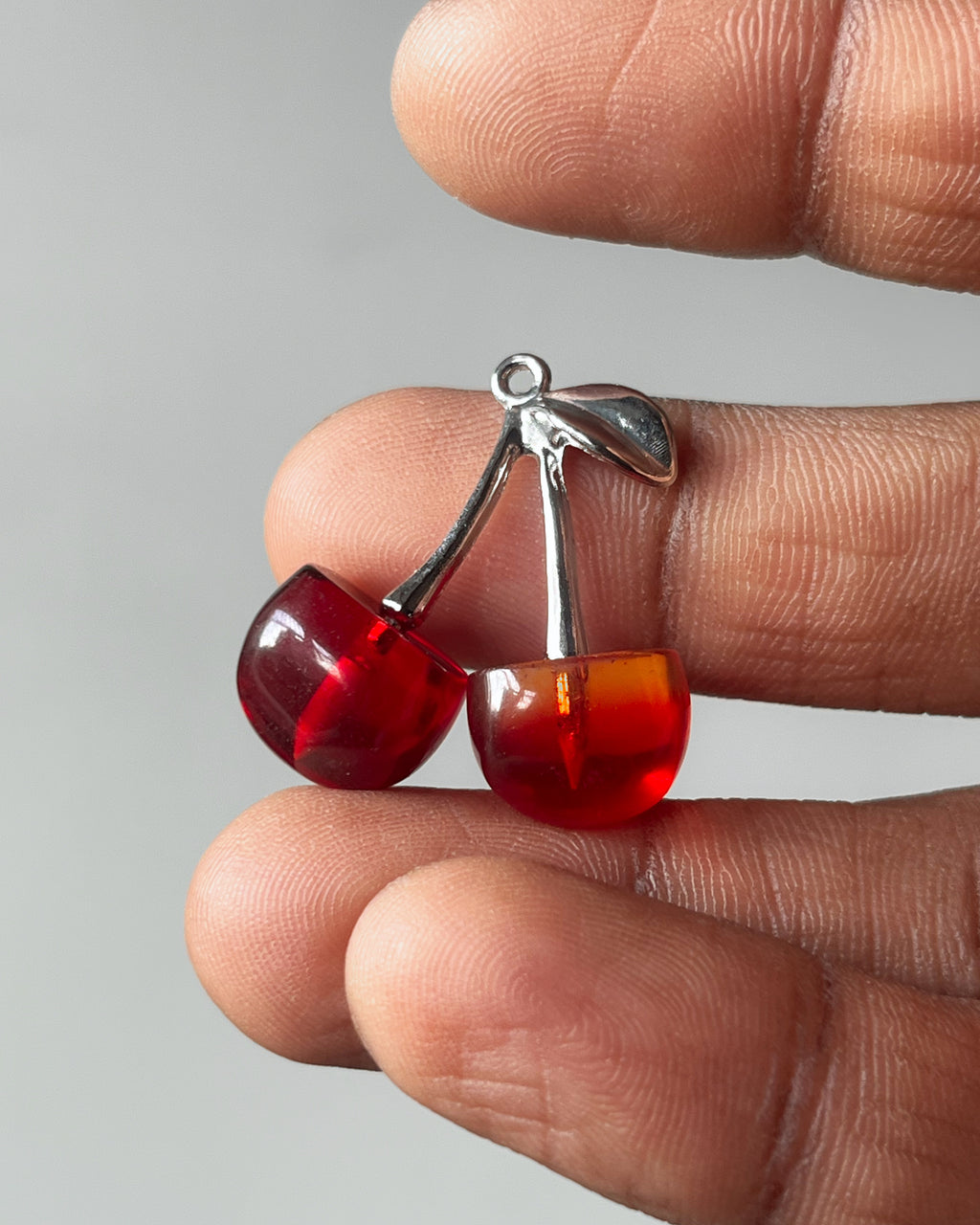 Red Cherry charm - 1 pc
