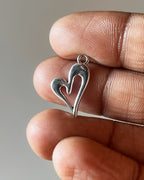 Heart charm - 10 pc