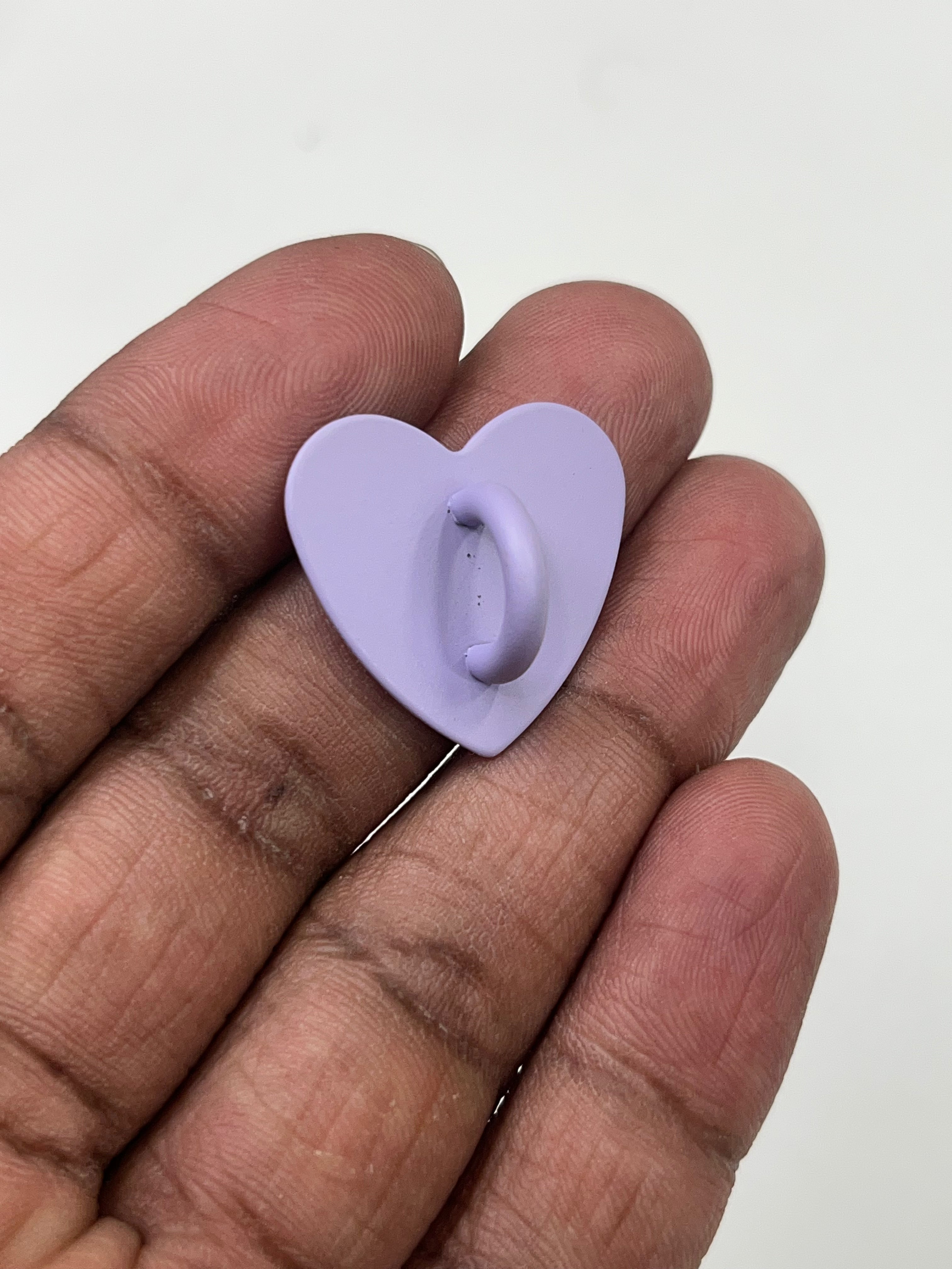 Purple adhesive heart hook - 1 pc